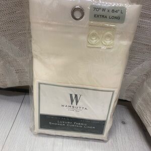 Wamsutta Ivory Fabric Shower Curtain Liner